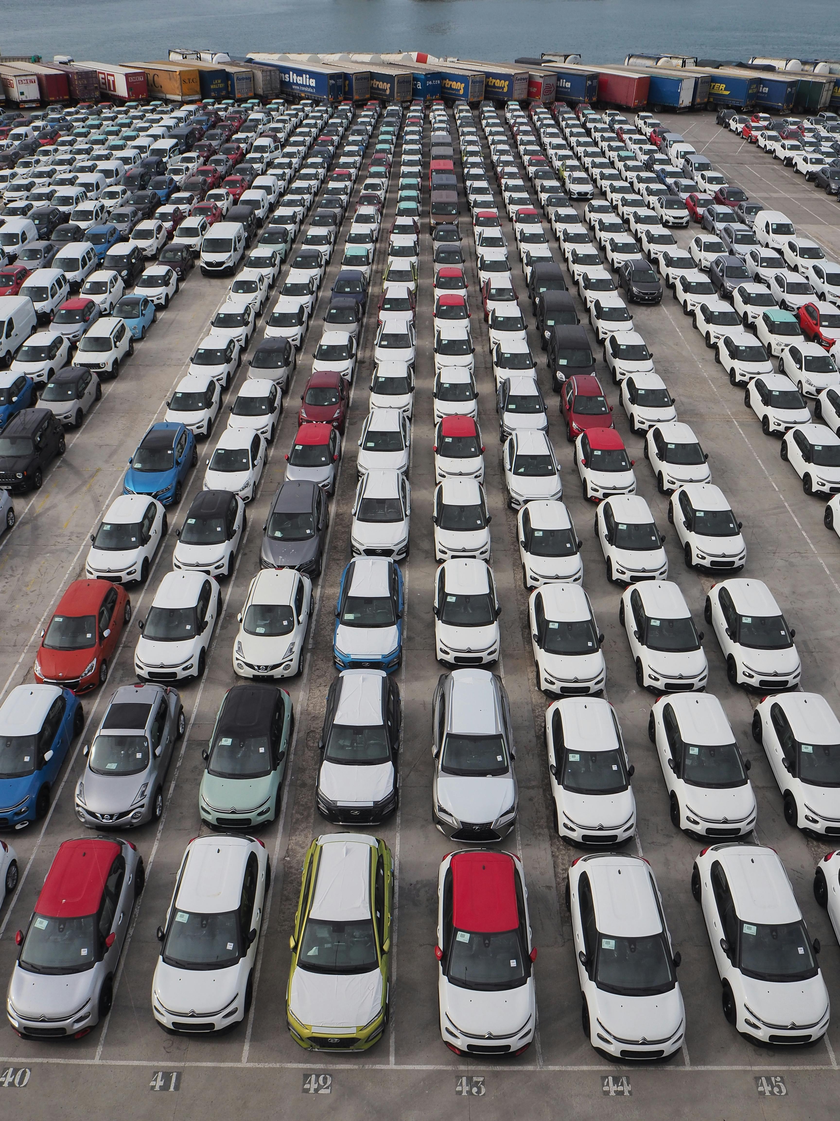 Cars Parked on Parking Lot · Free Stock Photo