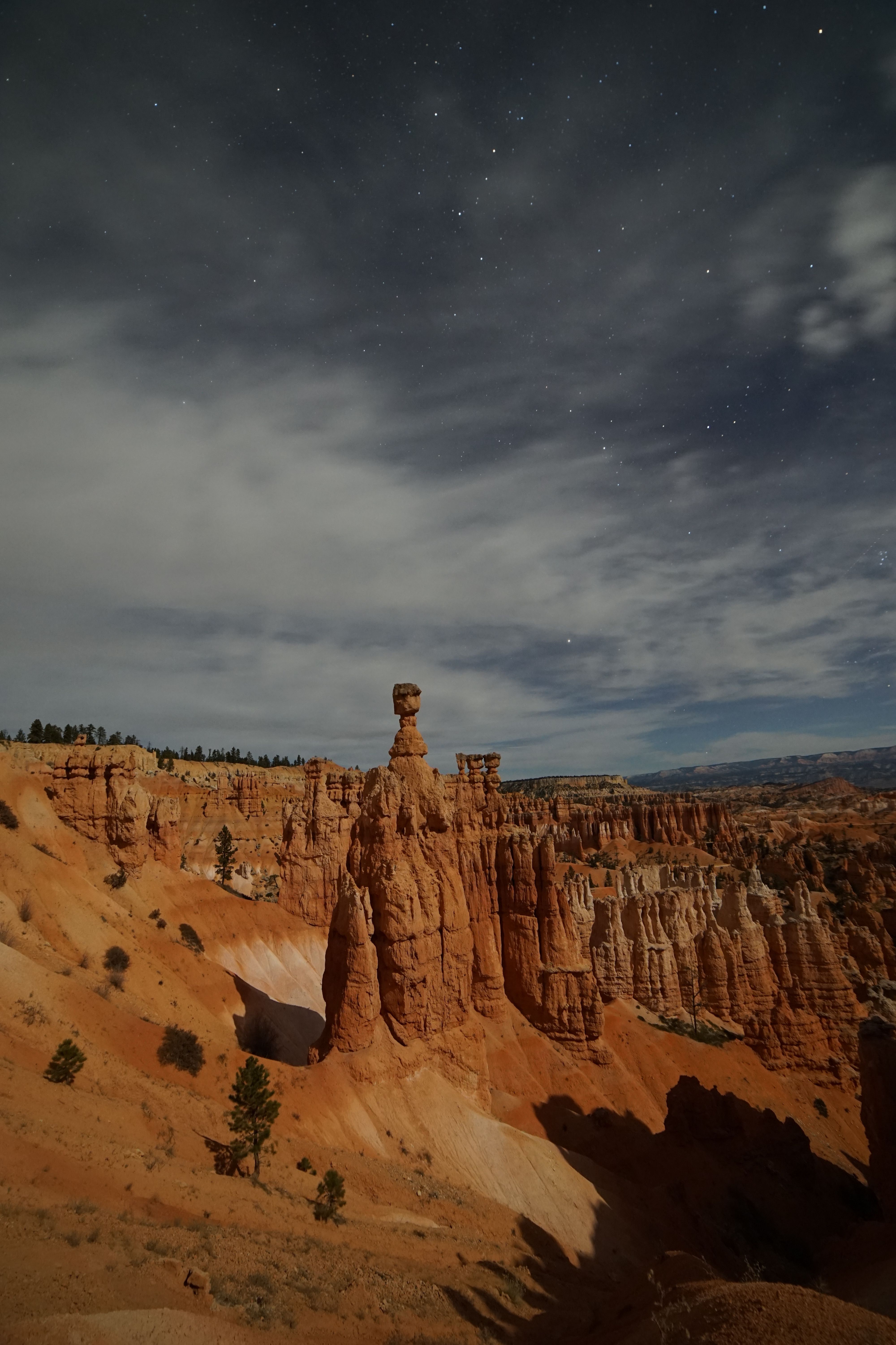 Futuristic glamping dome under a starry desert sky near Bryce Canyon