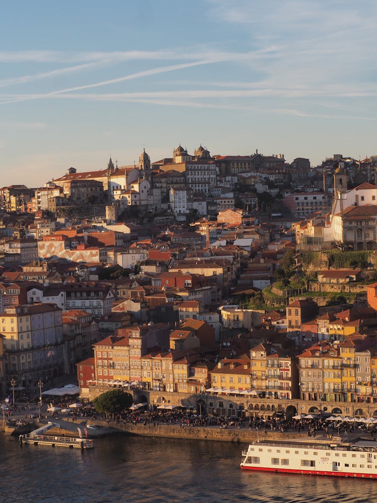 Aerial View Of Ribeira, Porto, Portugal