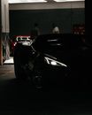 Black Corvette in Close-Up Photography