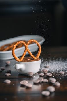 Hard White Chocolate Coated Pretzels