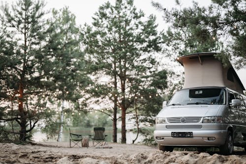 Camper Van Parked by the River