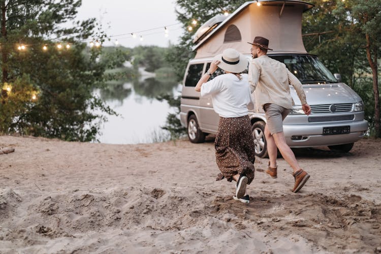 A Couple Running Together 