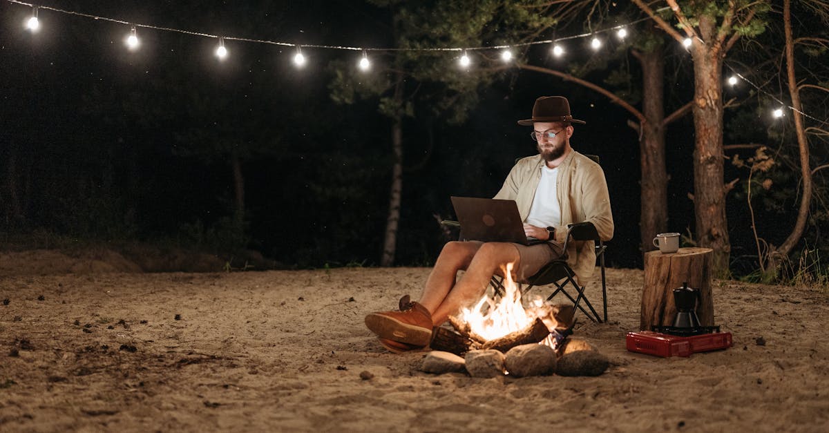 Person Relaxing With Work On Vacation