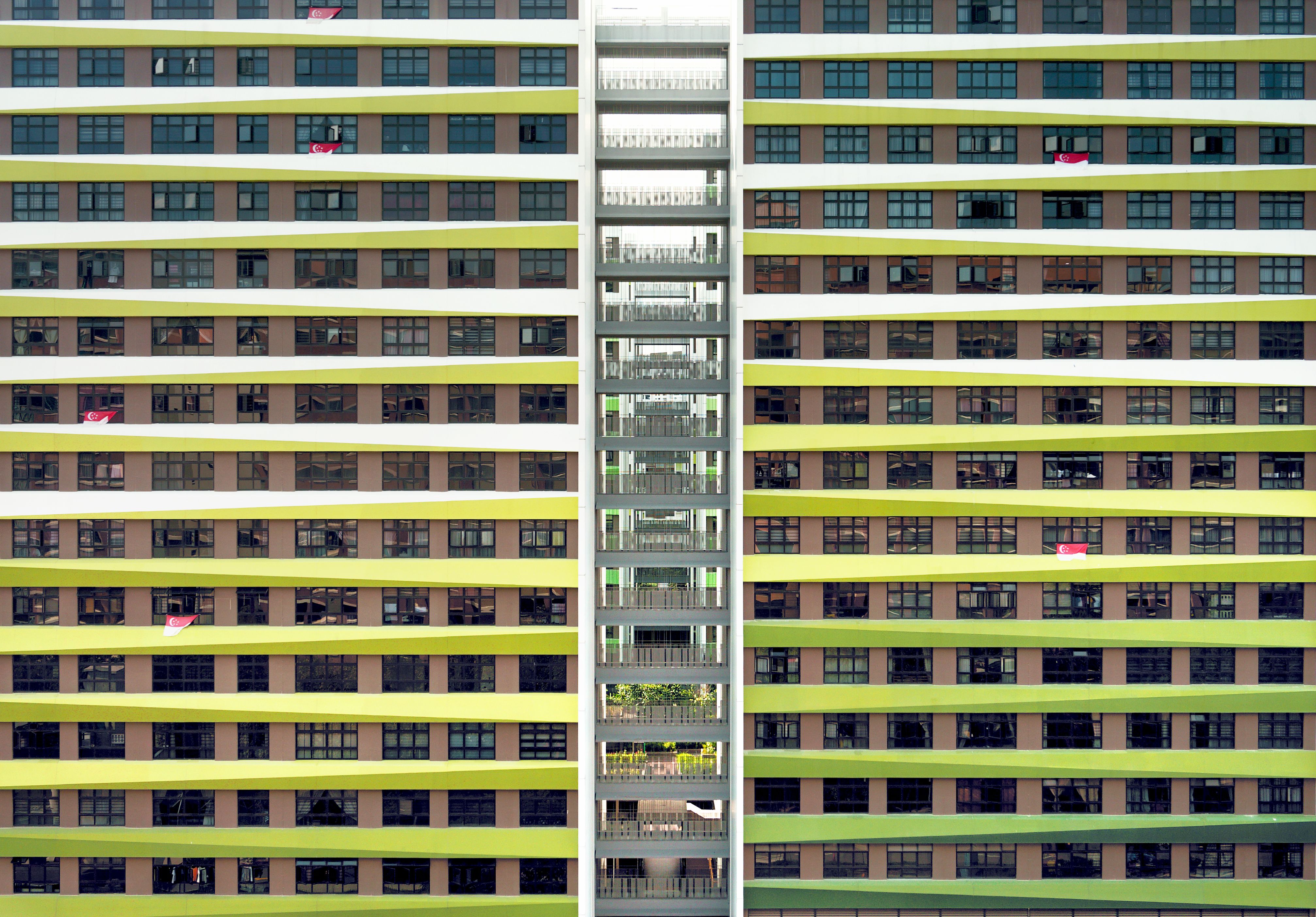 White and Black Concrete Building