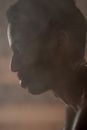 Mans Face in Close Up Photography
