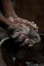A Person Washing Hands