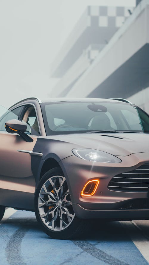 Gray Aston Martin Coupe
