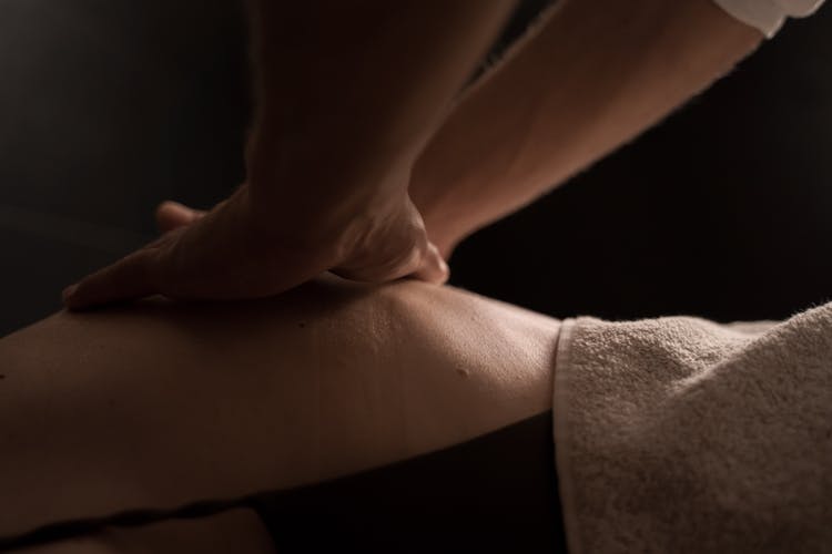 Close-Up Shot Of A Person Doing A Massage