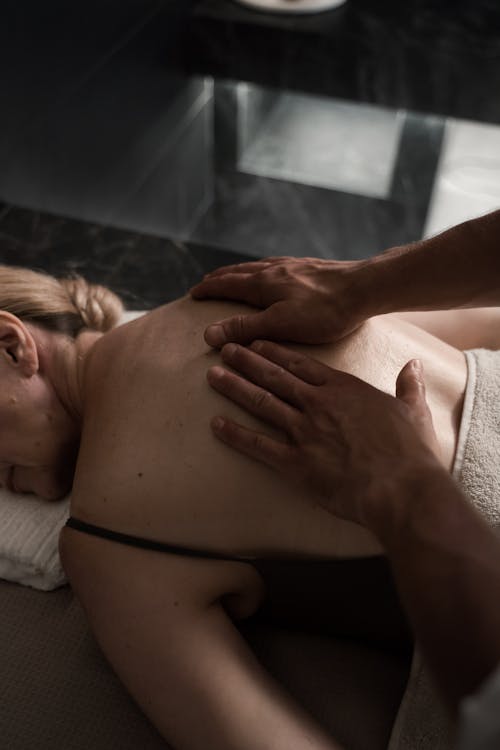 Close-Up Shot of a Person Doing a Massage