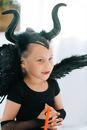 Cute Girl in Devil Costume
