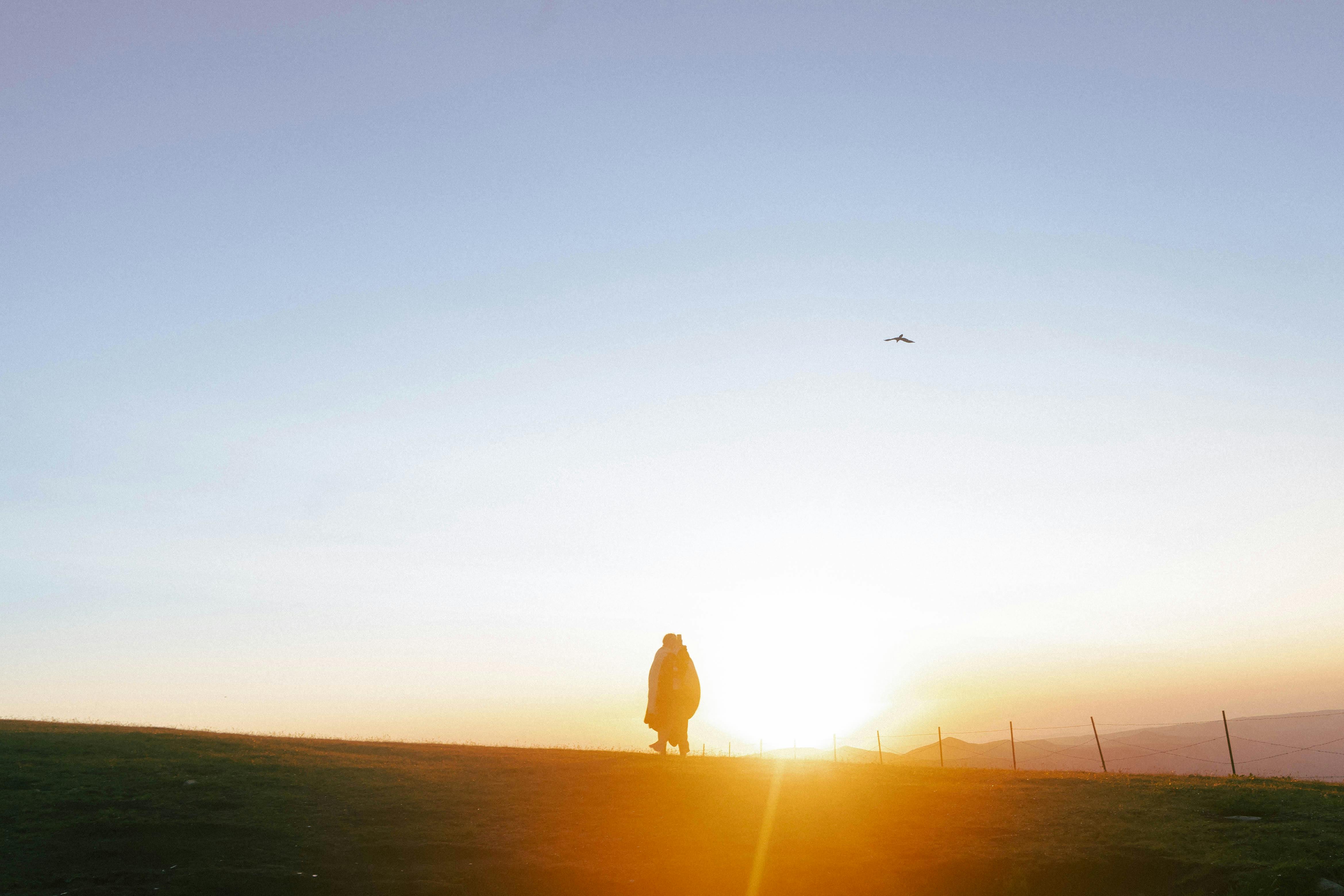 A person hiking towards a sunrise, symbolizing a new beginning after PTSD treatment. - post traumatic stress disorder treatment