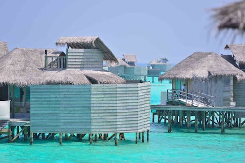 Brown Wooden House on Seashore