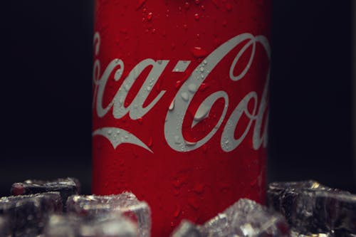 Free Close-Up Shot of Red Coca-Cola in Can Stock Photo