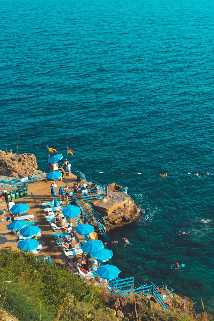 View Of Small Private Local Beach At Seashore