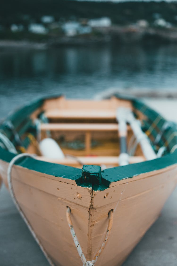 Close-up Of Green And Brown Boat