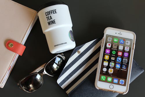 Free stock photo of coffee, coffee cu, iphone