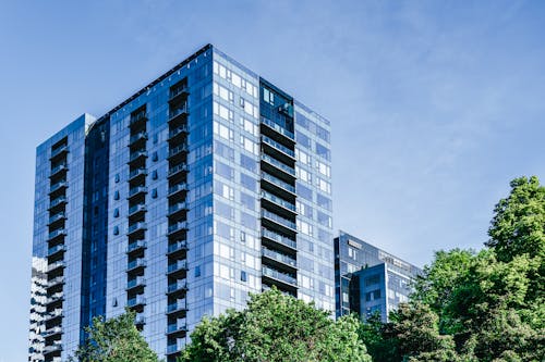 Modern High Rise Residential Block in City 