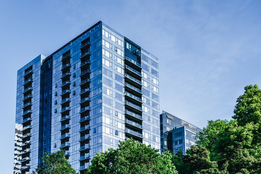 Modern high-rise residential block