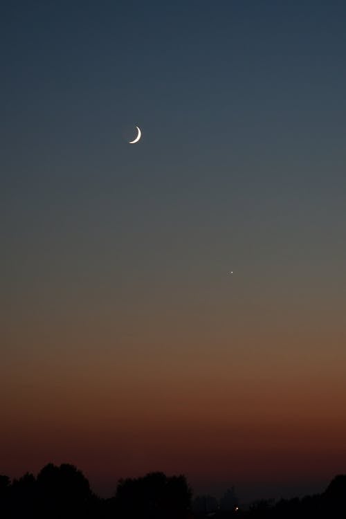 Crescent Moon on an Evening Sky