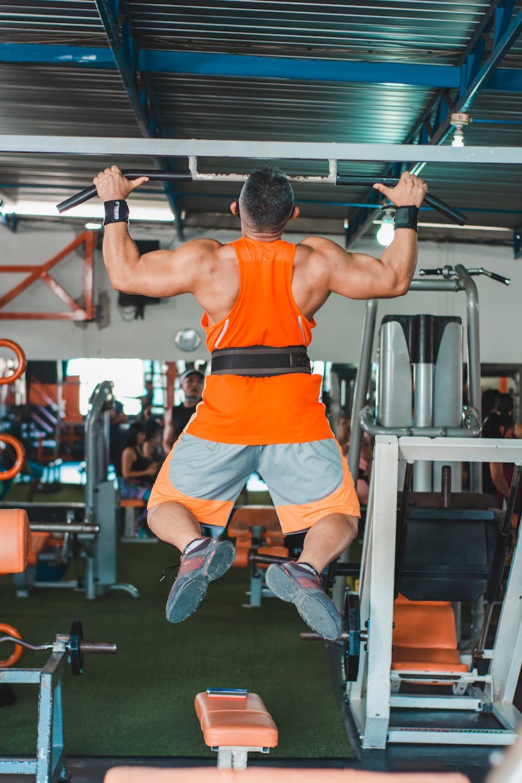 A Man Doing Pull Ups 