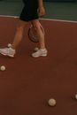 Woman in Black Shorts and White Nike Sneakers