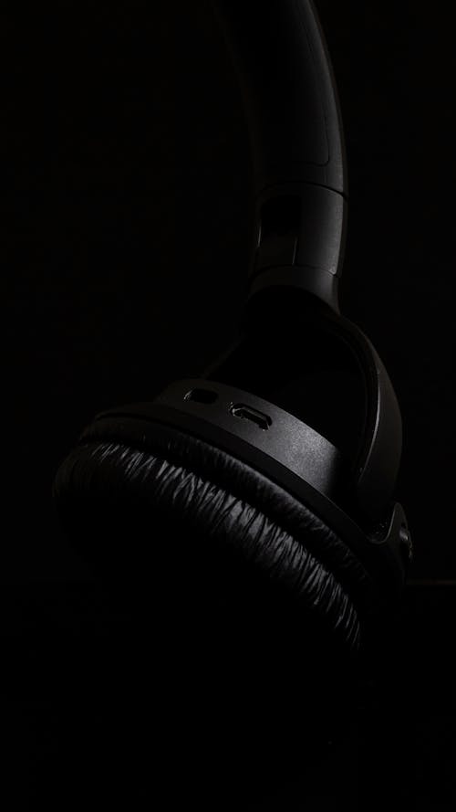 A Close-up Shot of Black Headphones