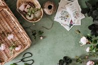 Brown Woven Basket on Green Floor