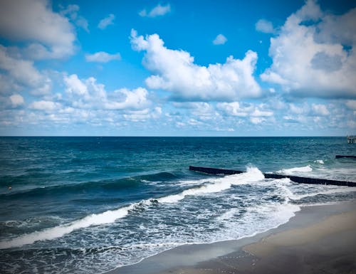 Free stock photo of baltic sea, beautiful sky, blue sea