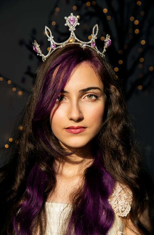 Free Attractive Woman Wearing a Crown Stock Photo