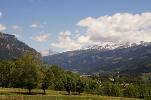 Бесплатное стоковое фото с башня с колоколом, горы, доломитовые альпы