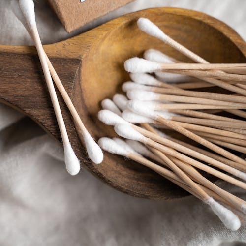 Close-Up Shot of Cotton Swabs