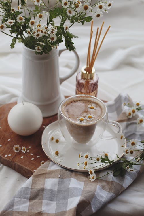 Free Close-Up Shot of a Cup of Chocolate Drink Stock Photo