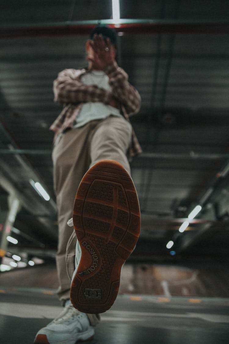 Sole Of A DC Shoes Sneaker Of A Walking Man