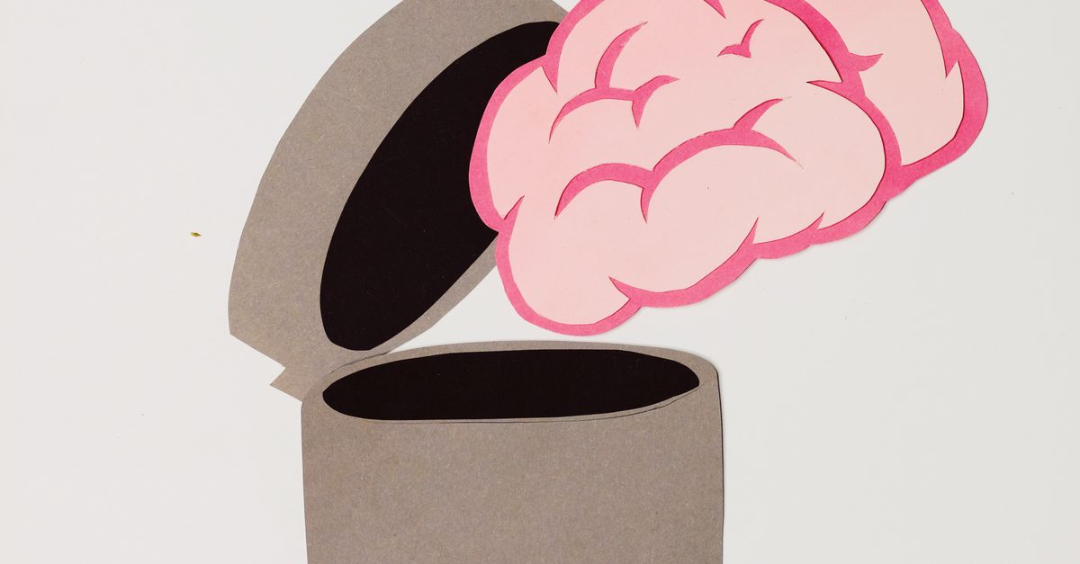 Artistic Concept of Throwing a Brain in a Trash Can · Free Stock Photo