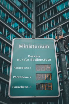 Parking Information Table for Ministry Clerks 