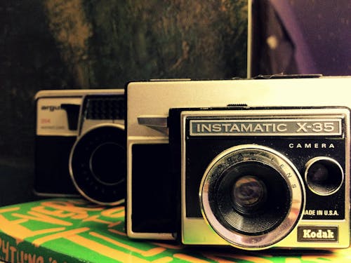 Vintage Classic Cameras on Table