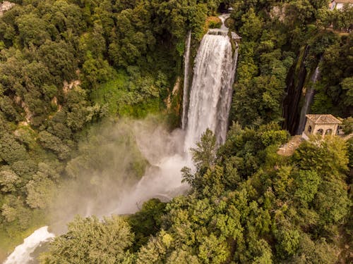 Foto stok gratis air terjun, bukit, fotografi alam