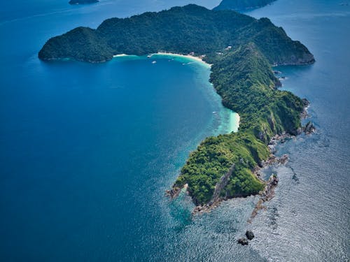 Aerial View of Tropical Island