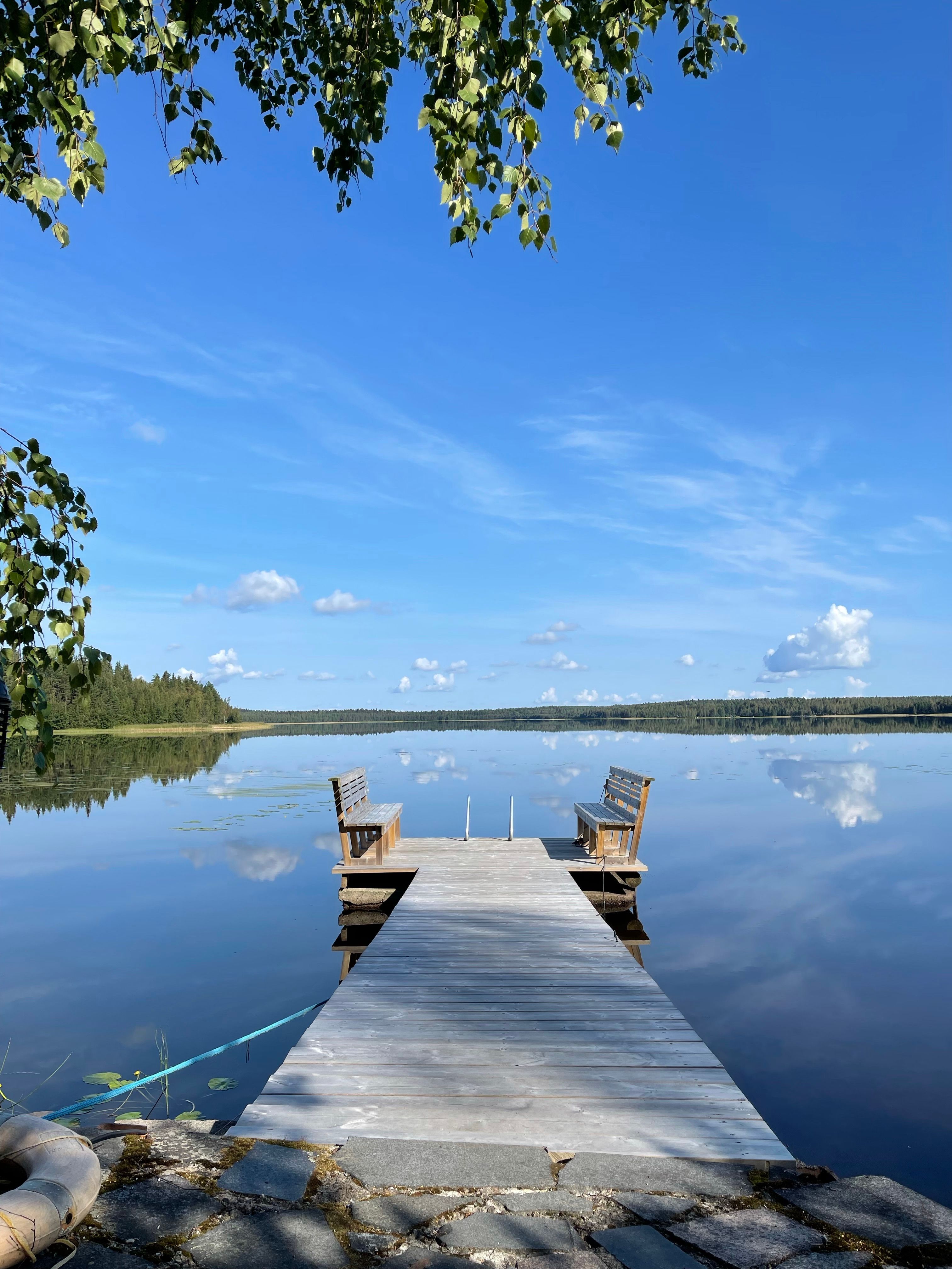Brown Wooden Dock on Body of Water
