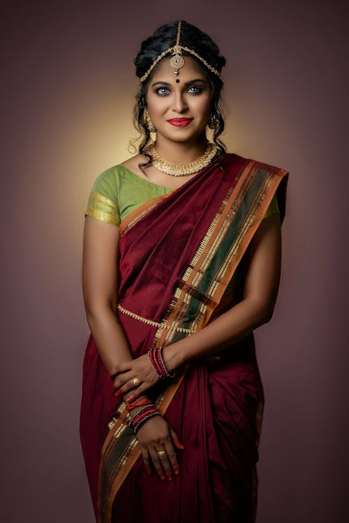 Free Woman in Purple Sari Dress Stock Photo