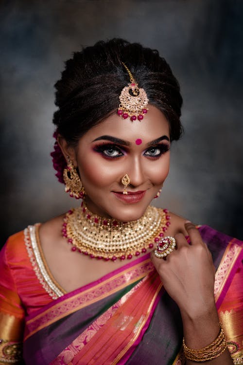 Photos gratuites de bijoux, bindi, femme indienne