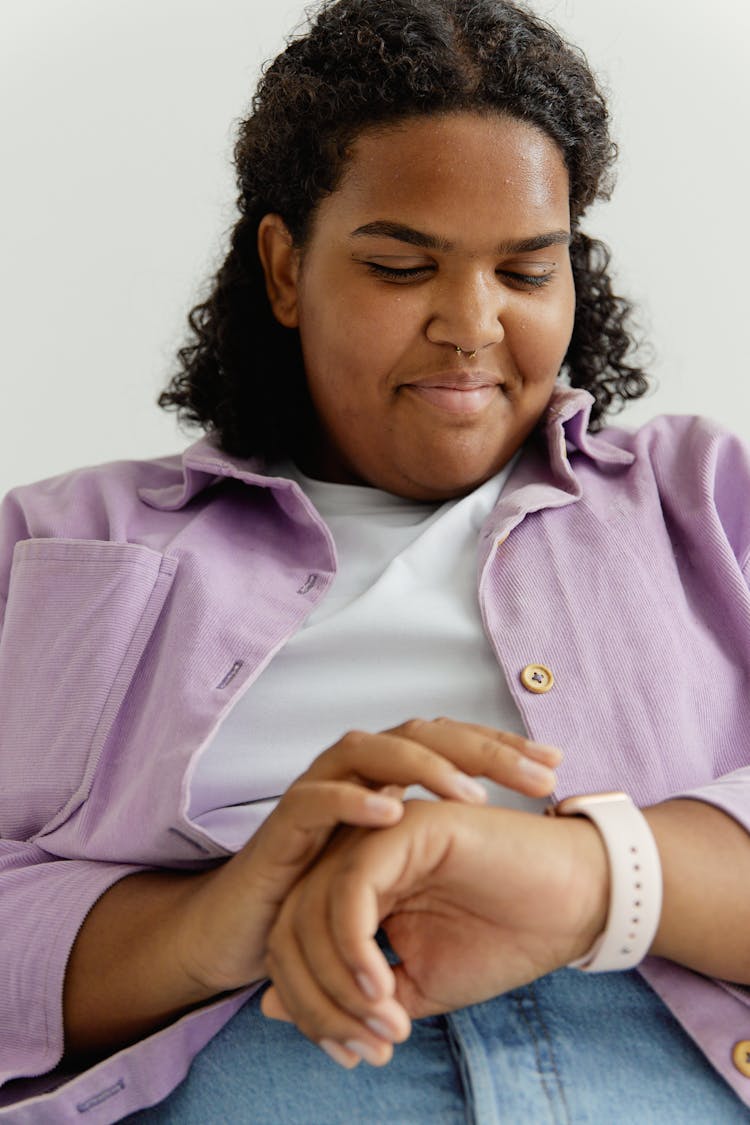 Woman Looking At The Time