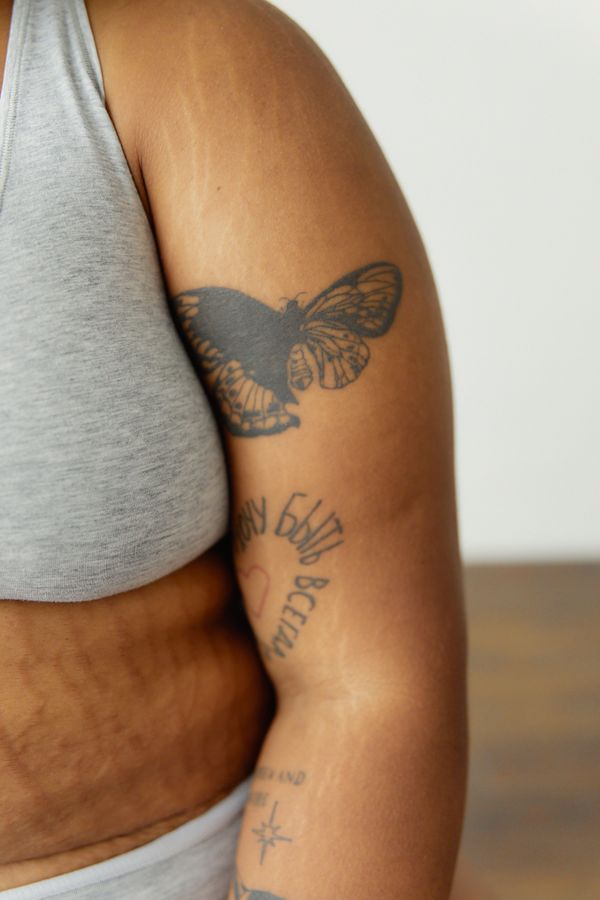 Butterfly tattoo on arm
