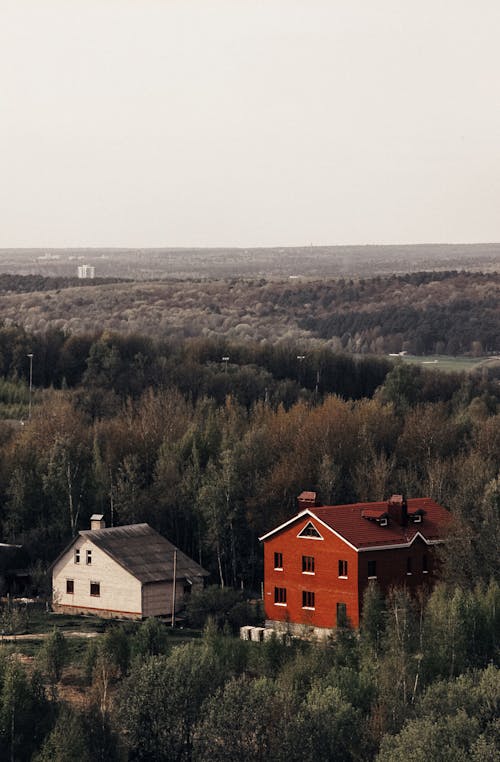 House and Barn in Countryside