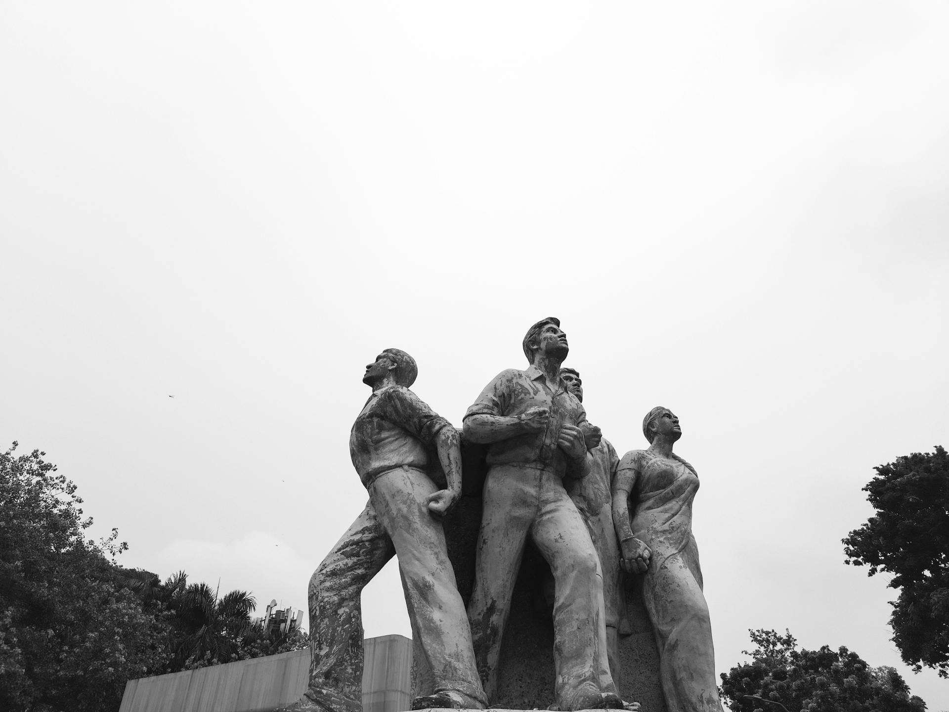 Anti Terrorism Raju Memorial Sculpture in Dhaka University in Bangladesh