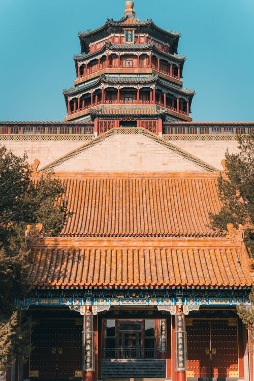 Free Captivating view of the Summer Palace, showcasing traditional Chinese architecture in Beijing. Stock Photo