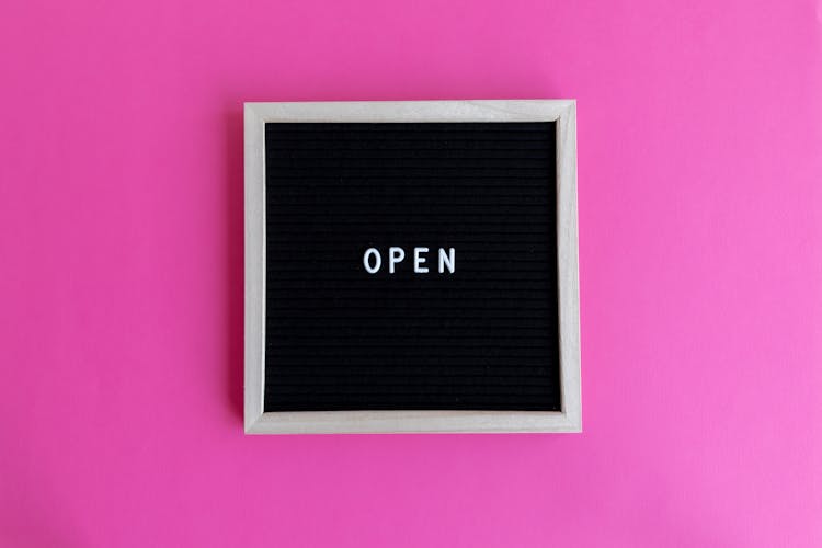 Open Text On A Letter Board