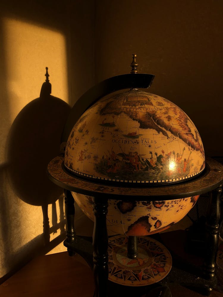 Close Up Of An Old Globe