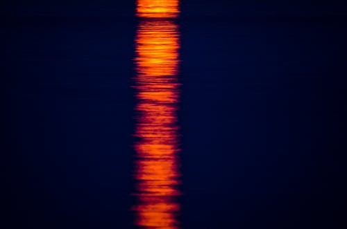 Sunlight Reflected in Water at Sunset